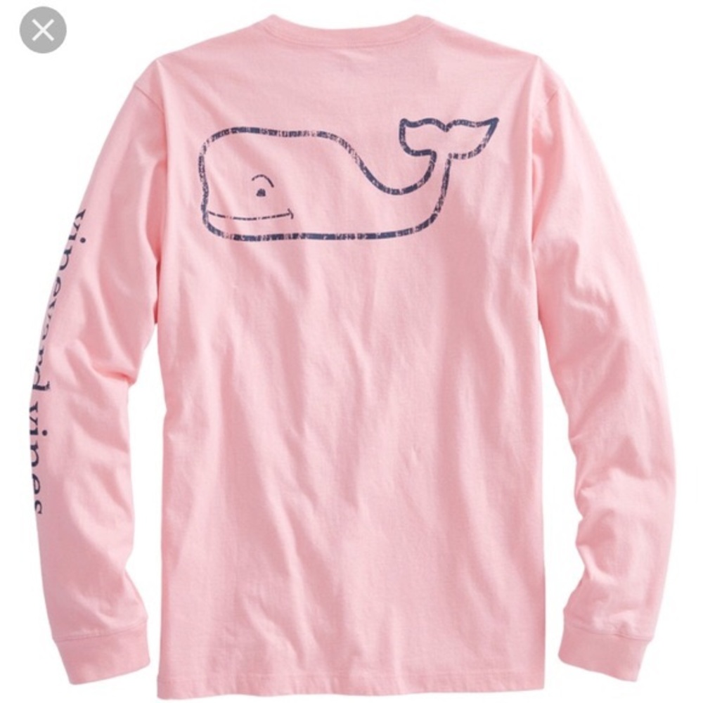 Boys LS pink and blue vineyard vines t shirt
